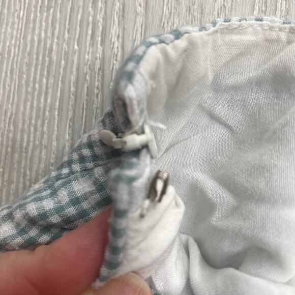 Altar'd State Women's Sage Green & White Checkered Ruffle Mini Skirt Size Large - Picture 8 of 10